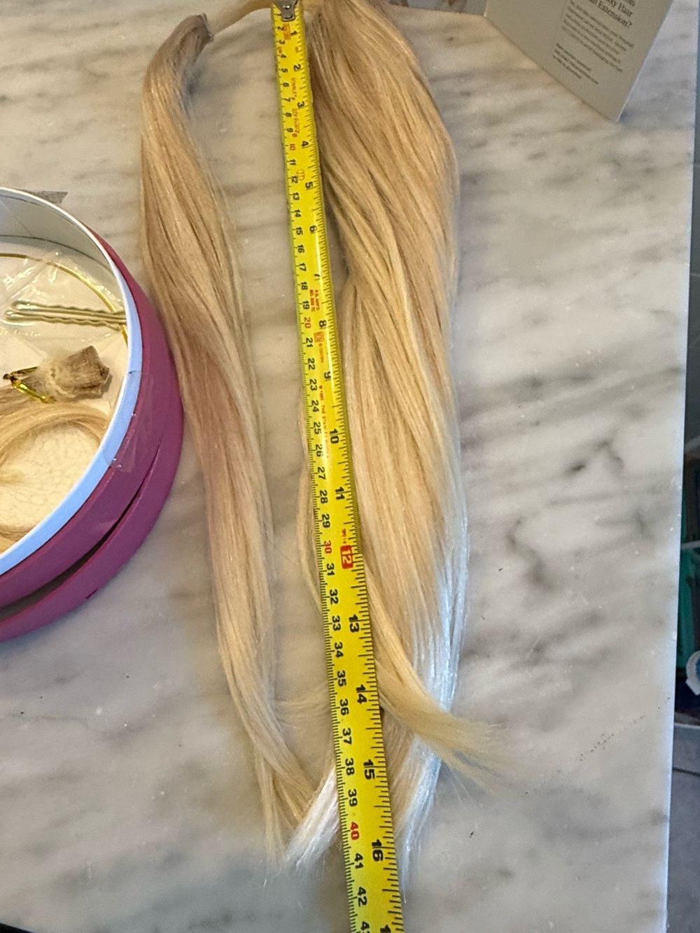 Luxy 16 inch Blonde Balayage Ponytail Clip In Extension - Picture 8 of 14